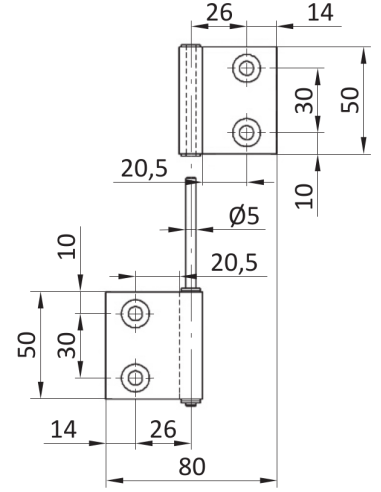 Zawias wewnętrzny lewy [8]