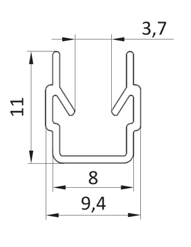 Profil maskująco-obejmujący [8] przeźroczysty