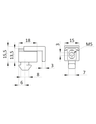 Bloczek mocujący H M5 [6]
