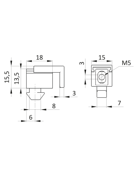 Bloczek mocujący H M5 [6]