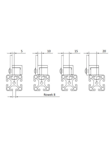 Bloczek mocujący H M6 [8]