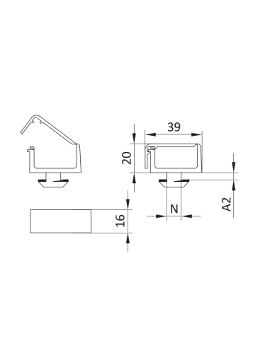 Nośnik kablowy [8] bez separatora