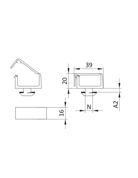 Nośnik kablowy [8] bez separatora