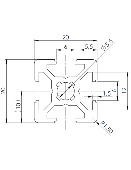 Profil aluminiowy 20x20 [6]