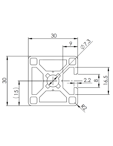 Profil aluminiowy 30x30 1N [8]