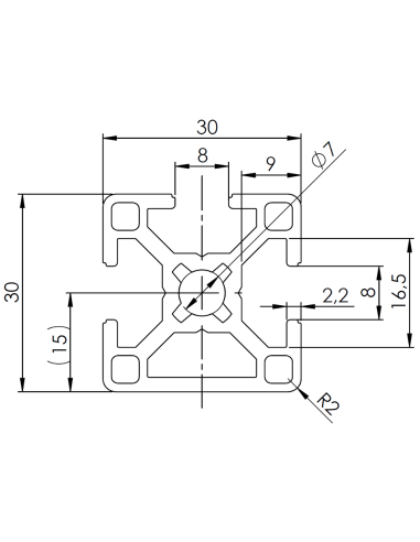 Profil aluminiowy 30x30 3N [8]