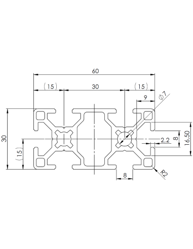Profil aluminiowy 30x60 [8]