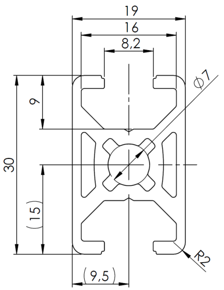 Profil aluminiowy 19x30 [8]