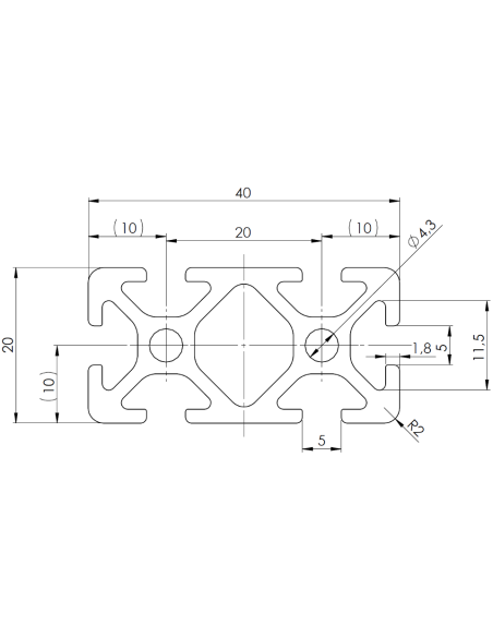 Profil aluminiowy 20x40 [5]