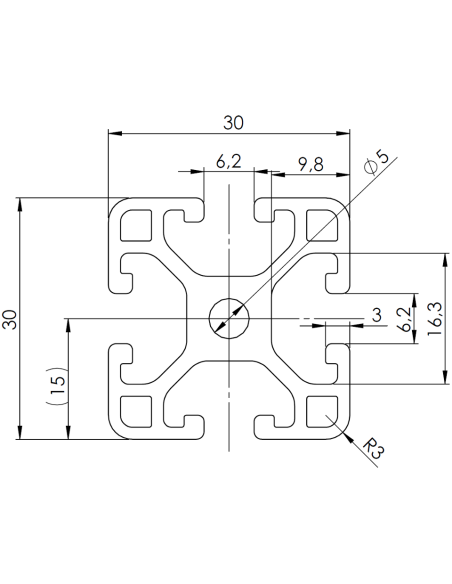 Profil aluminiowy 30x30L [6]