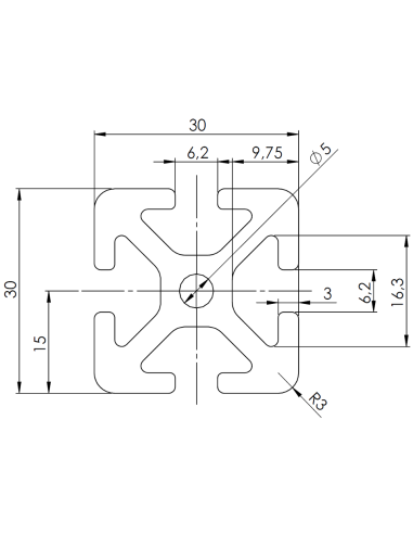 Profil aluminiowy 30x30 [6]