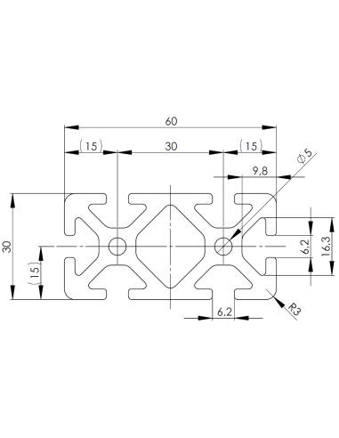 Profil aluminiowy 30x60 [6]
