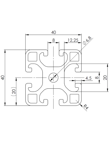 Profil aluminiowy 40x40L [8]
