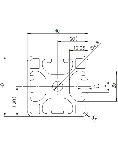 Profil aluminiowy 40x40L 3N [8]