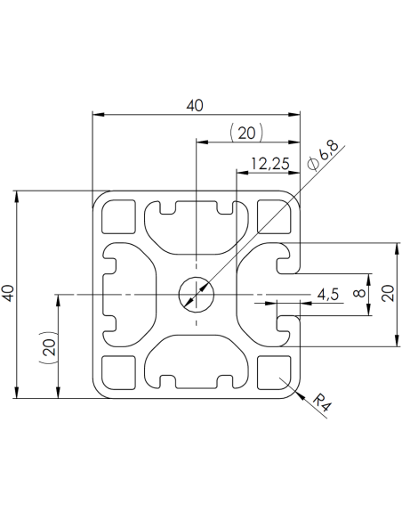 Profil aluminiowy 40x40L 3N [8]