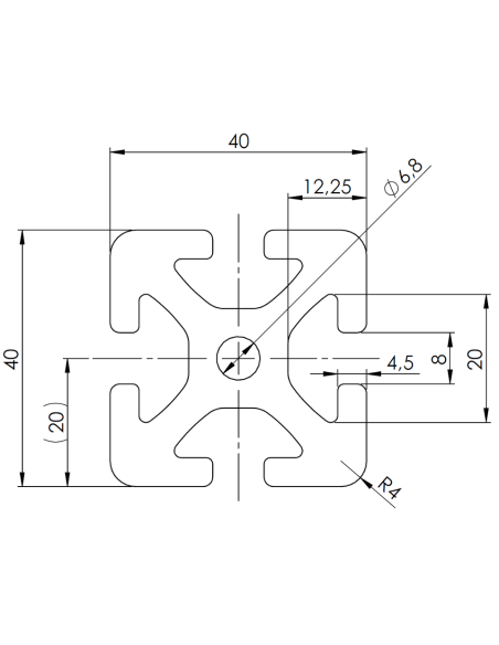 Profil aluminiowy 40x40 [8]
