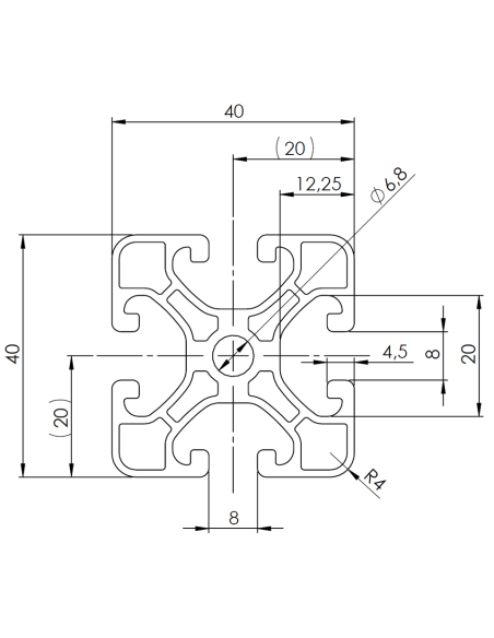 Profil aluminiowy 40x40EL [8]