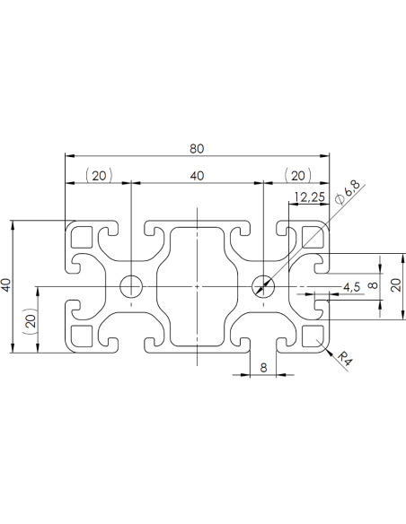 Profil aluminiowy 40x80L [8]