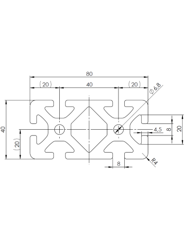 Profil aluminiowy 40x80 [8]