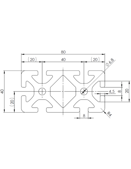 Profil aluminiowy 40x80 [8]