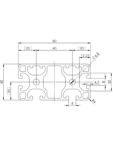 Profil aluminiowy 40x80L 2N [8]