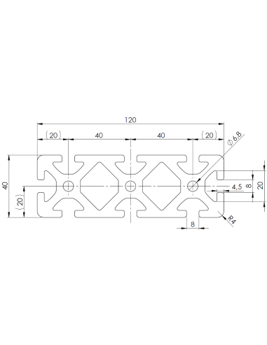 Profil aluminiowy 40x120 [8]