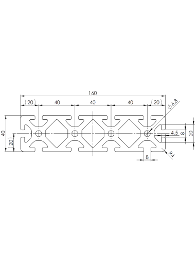 Profil aluminiowy 40x160 [8]