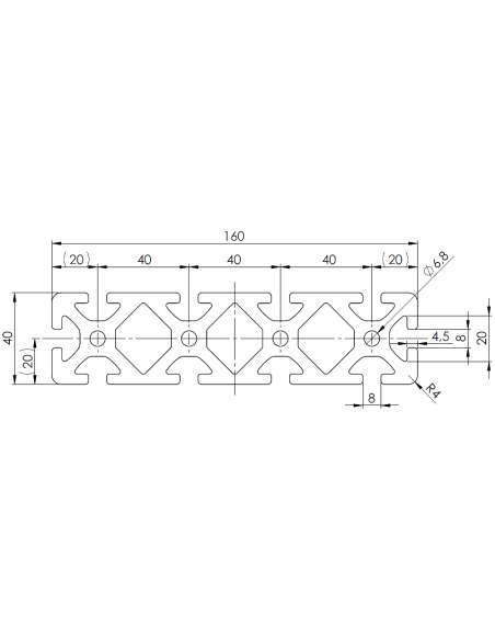 Profil aluminiowy 40x160 [8]