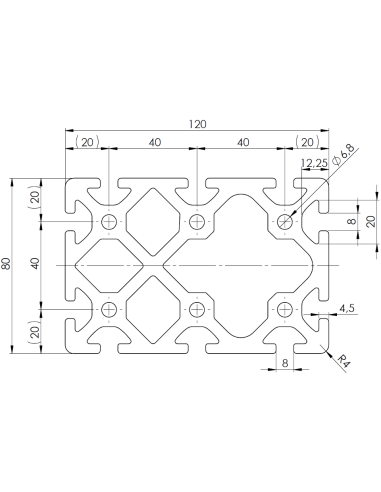 Profil aluminiowy 80x120 [8]