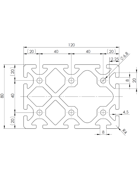 Profil aluminiowy 80x120 [8]