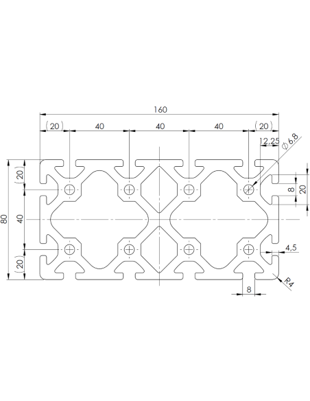 Profil aluminiowy 80x160 [8]