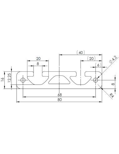 Profil aluminiowy 80x16 [8]