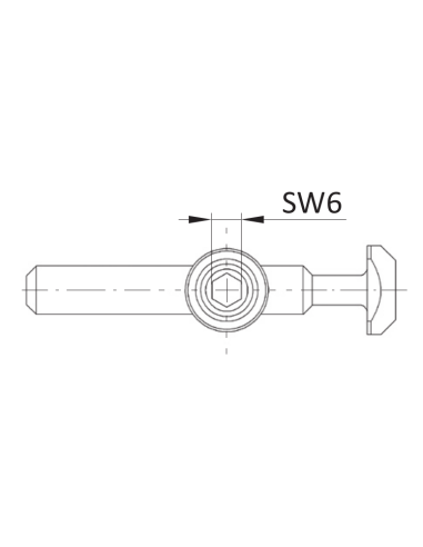 Łącznik elastyczny szybkomocujący czoło-rowek, rowek 10 mm