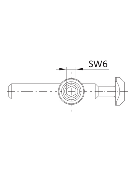 Łącznik elastyczny szybkomocujący czoło-rowek do rowka 10mm