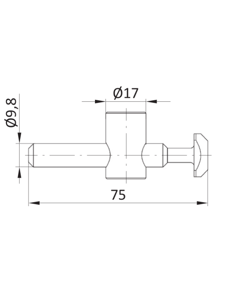 Łącznik elastyczny szybkomocujący czoło-rowek do rowka 10mm