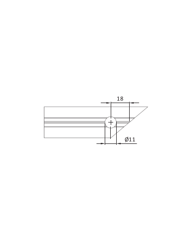 Łącznik elastyczny szybkomocujący czoło-rowek, rowek 10 mm