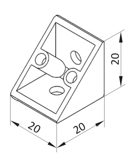 Kątownik 20x20 do rowka 5mm