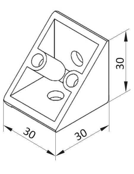 Kątownik 30x30 do rowka 6mm