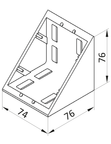 Kątownik 80x80 do rowka 8mm