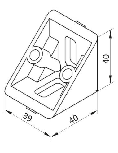 Kątownik 40x40 do rowka 8mm