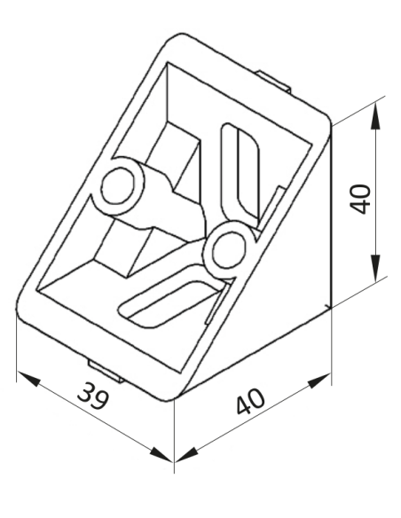 Kątownik 40x40 do rowka 8mm
