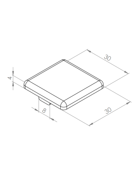 Zaślepka dla profili aluminiowych 30x30