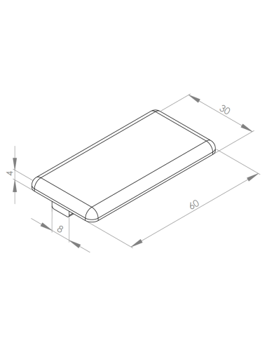 Zaślepka dla profili aluminiowych 30x60