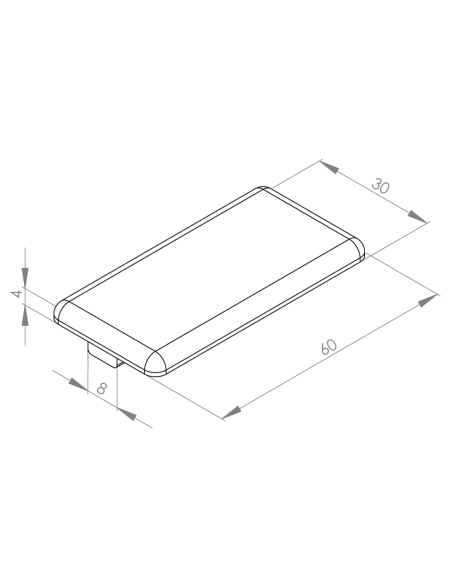 Zaślepka dla profili aluminiowych 30x60