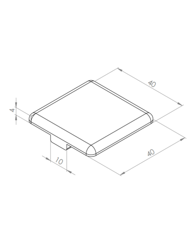 Zaślepka dla profili aluminiowych 40x40