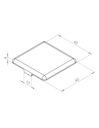 Zaślepka dla profili aluminiowych 45x45