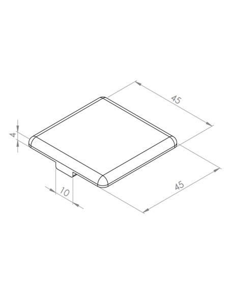 Zaślepka dla profili aluminiowych 45x45