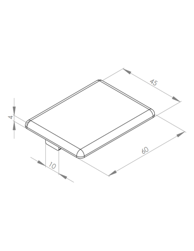 Zaślepka dla profili aluminiowych 45x60