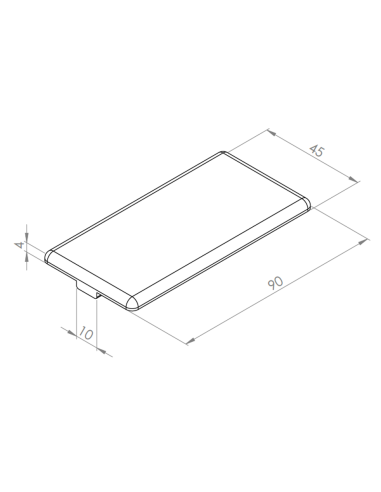 Zaślepka dla profili aluminiowych 45x90