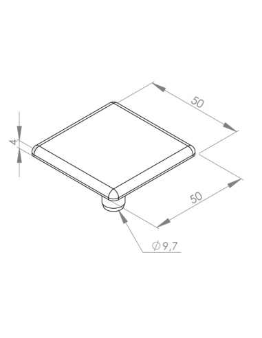 Zaślepka dla profili aluminiowych 50x50